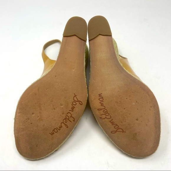 Sam Edelman Women's Leather Espadrille Sandals Sling Back | Wedge Heels - Picture 7 of 9